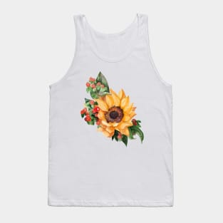 Sunflower and Berries Tank Top